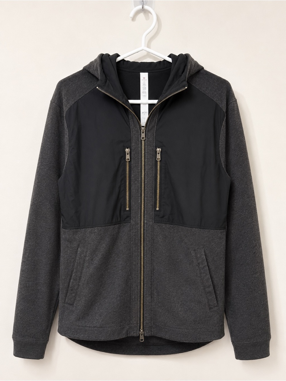 Lululemon Dispatch Hoodie Jacket Heathered Charcoal Black Size Large - Picture 2 of 6